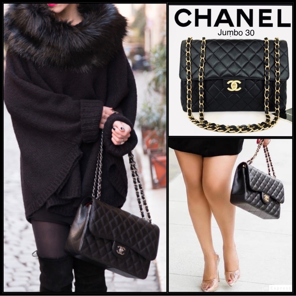CHANEL Jumbo 30😍24K Hardware  Lambskin Amazing Cond Box CardDuster PRICE FIRM❗️